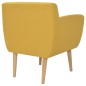 vidaXL Sillón de tela amarillo vidaXL Sillón de tela amarillo
