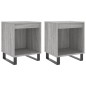 vidaXL Mesita de noche 2 uds madera ingeniería gris Sonoma 40x35x50 cm vidaXL Mesita de noche 2 uds madera ingeniería gris Sonoma 40x35x50 cm