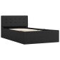 vidaXL Cama canapé hidráulica almacenaje tela gris oscuro 100x200 cm 
