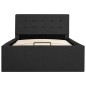 vidaXL Cama canapé hidráulica almacenaje tela gris oscuro 100x200 cm 