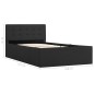 vidaXL Cama canapé hidráulica almacenaje tela gris oscuro 100x200 cm 