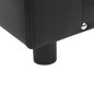 vidaXL Sofá para perros felpa y cuero sintético negra 81x43x31 cm