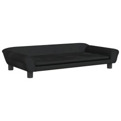 vidaXL Cama para perros de terciopelo negra 100x50x21 cm