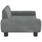 vidaXL Cama para perros de terciopelo gris oscuro 70x45x33 cm vidaXL Cama para perros de terciopelo gris oscuro 70x45x33 cm