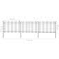 vidaXL Valla de jardín con puntas de lanza acero negro 5,1x1,2 m vidaXL Valla de jardín con puntas de lanza acero negro 5,1x1,2 m
