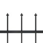 vidaXL Valla de jardín con puntas de lanza acero negro 10,2x1,5 m vidaXL Valla de jardín con puntas de lanza acero negro 10,2x1,5 m