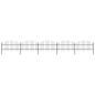vidaXL Valla de jardín con puntas de lanza acero negro (1-1,25)x8,5 m vidaXL Valla de jardín con puntas de lanza acero negro (1-1,25)x8,5 m