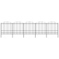 vidaXL Valla de jardín con puntas de lanza acero negro (1,75-2)x8,5 m vidaXL Valla de jardín con puntas de lanza acero negro (1,75-2)x8,5 m