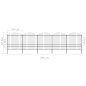 vidaXL Valla de jardín con puntas de lanza acero negro (1,75-2)x8,5 m vidaXL Valla de jardín con puntas de lanza acero negro (1,75-2)x8,5 m