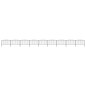 vidaXL Valla de jardín con puntas de lanza acero negro (1,25-1,5)x15,3 m
