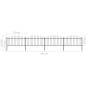 vidaXL Valla de jardín con puntas de lanza acero negro (1,25-1,5)x6,8m vidaXL Valla de jardín con puntas de lanza acero negro (1,25-1,5)x6,8m