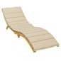 vidaXL Cojín de tumbona de tela Oxford beige 200x60x3 cm vidaXL Cojín de tumbona de tela Oxford beige 200x60x3 cm