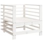 vidaXL Juego de muebles de jardín 7 pzas madera maciza de pino blanco vidaXL Juego de muebles de jardín 7 pzas madera maciza de pino blanco