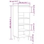 vidaXL Mueble zapatero madera contrachapada gris hormigón 40x36x105 cm vidaXL Mueble zapatero madera contrachapada gris hormigón 40x36x105 cm
