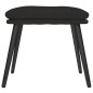 vidaXL Reposapiés de tela color negro 45x29,5x35 cm vidaXL Reposapiés de tela color negro 45x29,5x35 cm