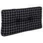 vidaXL Cojines para sofá de palets 2 piezas tela a cuadros negro vidaXL Cojines para sofá de palets 2 piezas tela a cuadros negro