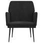 vidaXL Sillón de terciopelo negro 62x79x79 cm