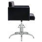 vidaXL Silla de salón de belleza cuero sintético negro