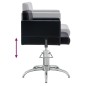 vidaXL Silla de salón de belleza cuero sintético negro