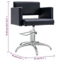 vidaXL Silla de salón de belleza cuero sintético negro
