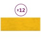 vidaXL Paneles de pared 12 uds terciopelo amarillo 90x30 cm 3,24 m² vidaXL Paneles de pared 12 uds terciopelo amarillo 90x30 cm 3,24 m²