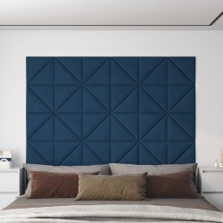 vidaXL Paneles de pared 12 uds terciopelo azul 30x30 cm 0,54 m²