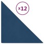 vidaXL Paneles de pared 12 uds terciopelo azul 30x30 cm 0,54 m² vidaXL Paneles de pared 12 uds terciopelo azul 30x30 cm 0,54 m²