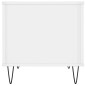 vidaXL Mesa de centro madera contrachapada blanco brillo 60x44,5x45 cm