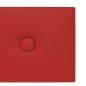 vidaXL Paneles pared 12 uds cuero sintético rojo tinto 60x15 cm 1,08m²