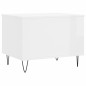 vidaXL Mesa de centro madera contrachapada blanco brillo 60x44,5x45 cm