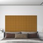 vidaXL Paneles de pared 12 uds terciopelo marrón 60x15 cm 1,08 m²