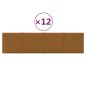 vidaXL Paneles de pared 12 uds terciopelo marrón 60x15 cm 1,08 m²