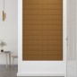 vidaXL Paneles de pared 12 uds terciopelo marrón 60x15 cm 1,08 m²