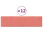 vidaXL Paneles de pared 12 uds terciopelo rosa 60x15 cm 1,08 m² vidaXL Paneles de pared 12 uds terciopelo rosa 60x15 cm 1,08 m²