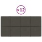 vidaXL Paneles de pared 12 uds terciopelo gris oscuro 60x30 cm 2,16 m² vidaXL Paneles de pared 12 uds terciopelo gris oscuro 60x30 cm 2,16 m²