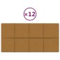 vidaXL Paneles de pared 12 uds terciopelo marrón 60x30 cm 2,16 m² vidaXL Paneles de pared 12 uds terciopelo marrón 60x30 cm 2,16 m²