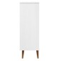 vidaXL Zapatero MOLDE madera maciza de pino blanco 59,5x35x103 cm