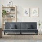 vidaXL Sofá cama de terciopelo gris oscuro vidaXL Sofá cama de terciopelo gris oscuro