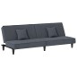 vidaXL Sofá cama de terciopelo gris oscuro vidaXL Sofá cama de terciopelo gris oscuro