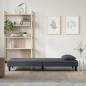 vidaXL Sofá cama de terciopelo gris oscuro vidaXL Sofá cama de terciopelo gris oscuro