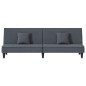 vidaXL Sofá cama de terciopelo gris oscuro vidaXL Sofá cama de terciopelo gris oscuro