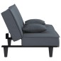 vidaXL Sofá cama de terciopelo gris oscuro vidaXL Sofá cama de terciopelo gris oscuro