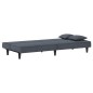 vidaXL Sofá cama de terciopelo gris oscuro vidaXL Sofá cama de terciopelo gris oscuro