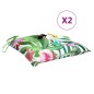 vidaXL Cojines para silla 2 uds tela multicolor 40x40x7 cm vidaXL Cojines para silla 2 uds tela multicolor 40x40x7 cm