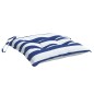 vidaXL Cojines de silla 2 uds tela a rayas azul y blanco 40x40x7 cm