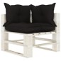 vidaXL Muebles de palets de jardín 5 pzas madera cojines negros vidaXL Muebles de palets de jardín 5 pzas madera cojines negros