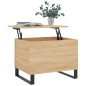 vidaXL Mesa de centro madera contrachapada roble Sonoma 60x44,5x45 cm vidaXL Mesa de centro madera contrachapada roble Sonoma 60x44,5x45 cm