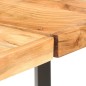 vidaXL Set muebles de bar 9 pzas madera maciza acacia cuero auténtico