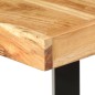 vidaXL Set muebles de bar 9 pzas madera maciza acacia cuero auténtico