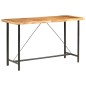 vidaXL Set muebles de bar 9 pzas madera maciza acacia cuero auténtico